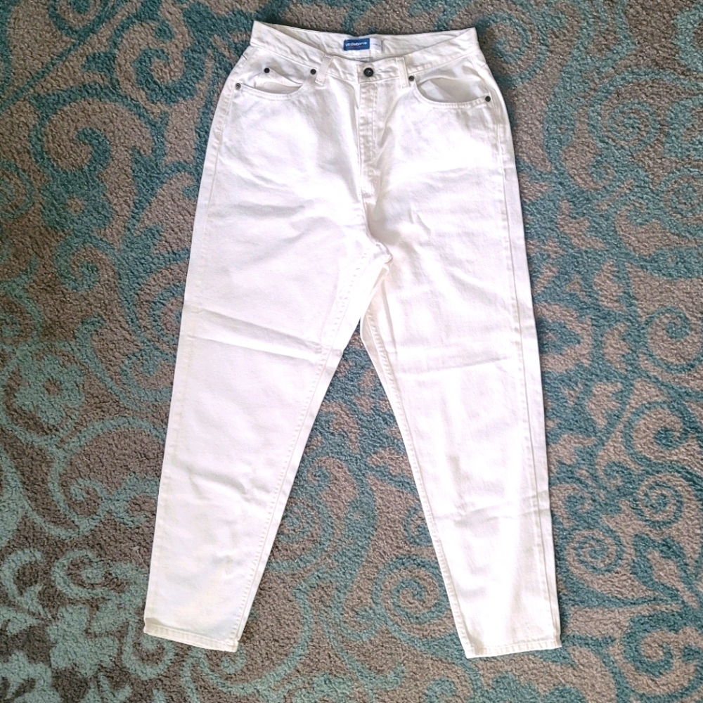 Vintage Original Liz Wear Mom Style White Jeans
